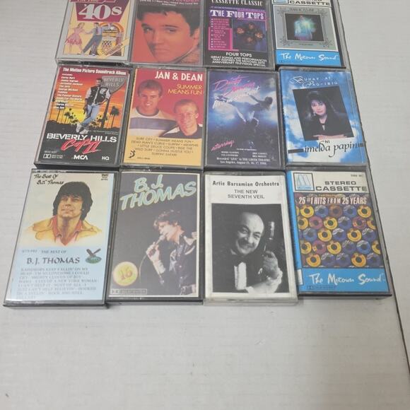 Huge Lot Of 15 Music Cassette Tapes Motown, 1940's-1980's Original Cases - Picture 4 of 4